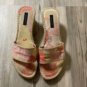 Authentic Burberry wedged slides
